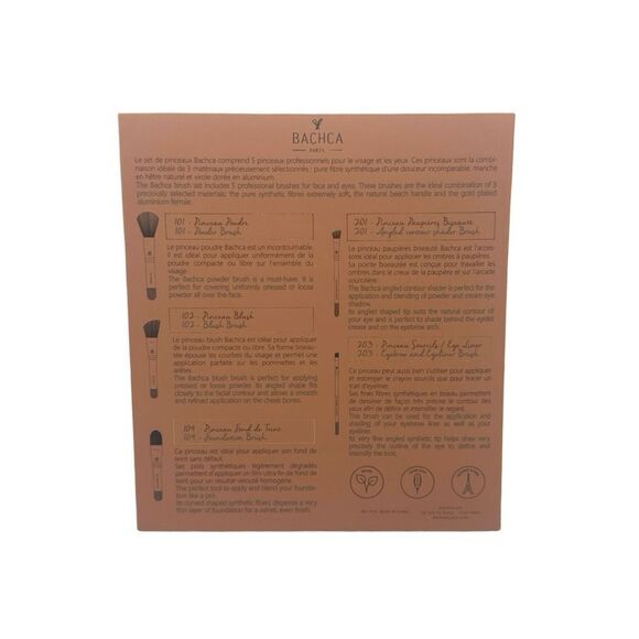 Bachca Paris Terracotta 5-Piece Professional Makeup Brush Set - Picture 4 of 4